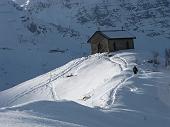 Salita invernale da Nona di Vilminore al Passo della Manina e al Monte Sasna il 17 dicembre 2009 - FOTOGALLERY